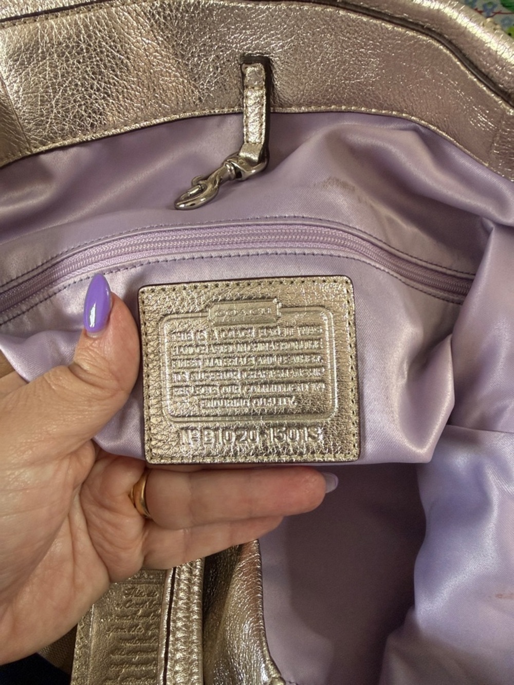 Coach Julia Op Art Perry Gold Tote Bag with original hangtags! - Picture 5 of 17